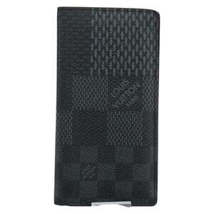 Louis Vuitton Damier Graphite Brazza Portefeuille Nm Wallet Black